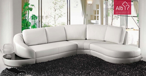 Corner sofa, available in fabrics and leathers